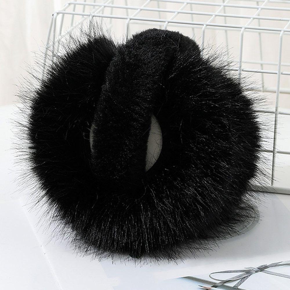 

Windproof Women Men Ear Warmer Foldable Plush Ear Covers Unisex Winter Earmuffs for Cold Weather чорний