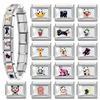 Colorful Cute Cartoon Animal Series Cat Dog Panda Italian Beads Fit 9mm Bracelet Making DIY Stainless Steel Charm Jewelry Gifts