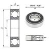 Motoforti 6003DDU Deep Groove Ball Bearings 17x35x10mm P4 Double Rubber Seal Lubricated Bearings Car Scooter Skateboard Wheel