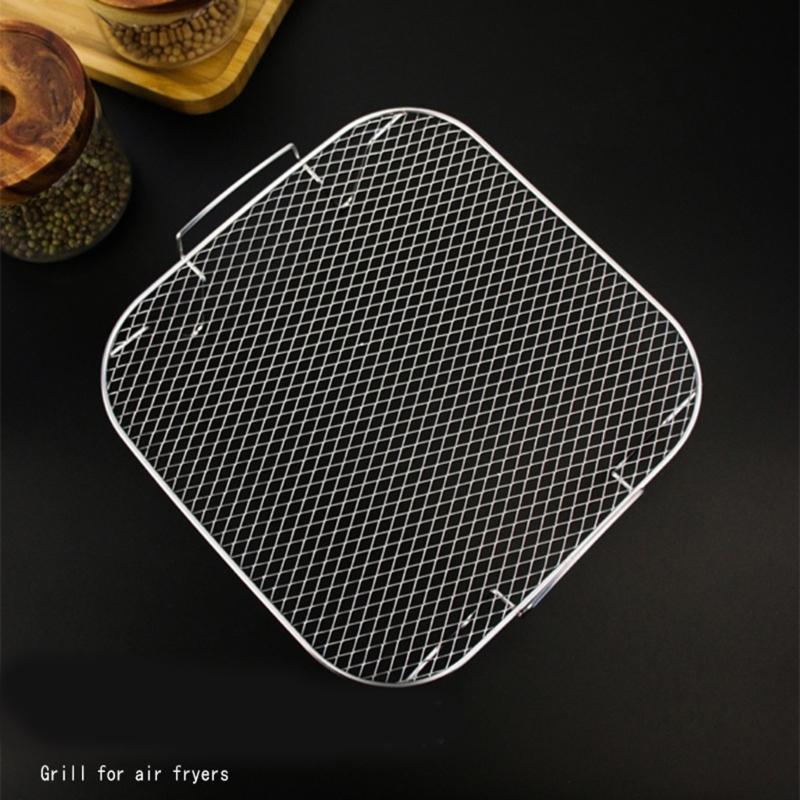 Stainless Steel Square Air Fryers Grill Rack For Even Cooking And Easy Cleaning Cooking Grate For Large Ingredient