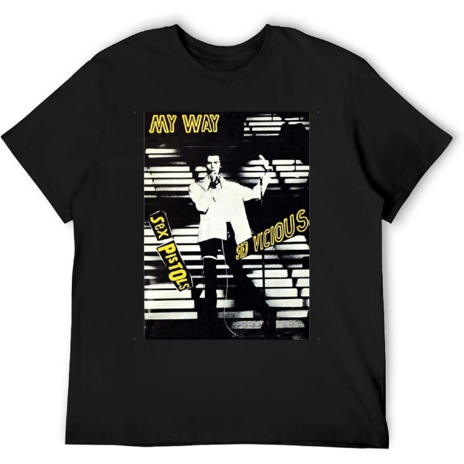 SHENGCHEN Sid Vicious London Punk Rock My Way Men s Fashion T-Shirt Black XXXXXL разноцветный