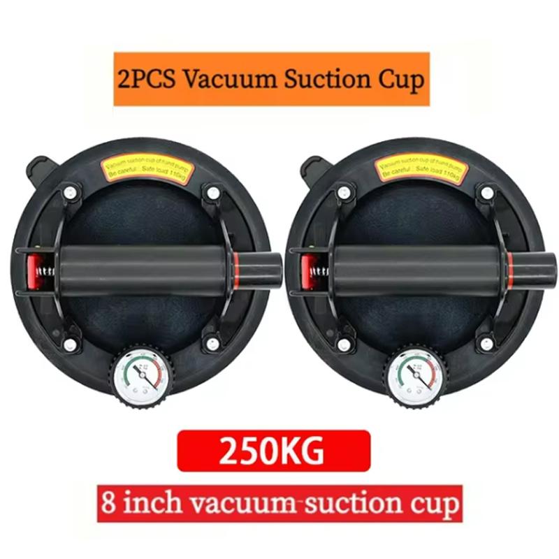 2PCS 1PCS 8 Inch Vacuum Suction Cup 250kg Air Pump Ventosas Para Vidrio Heavy Duty Lifter for Granite Tile Glass Manual Lifting