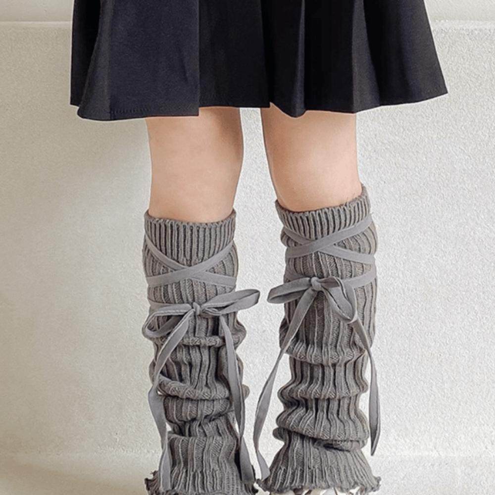 

Korean Style Knitted Leg Cover Balletcore Strap Leg Socks Sweet Children s Leg Warmers Children s