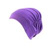 1Pc Muslim Stretch Hair Loss Head Scarf Wrap Cap Polyester Cancer Chemo Women Plain Turban Hat