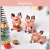 Charming Resin Christmas Reindeer Gift Box Diy Mini Landscape Decoration