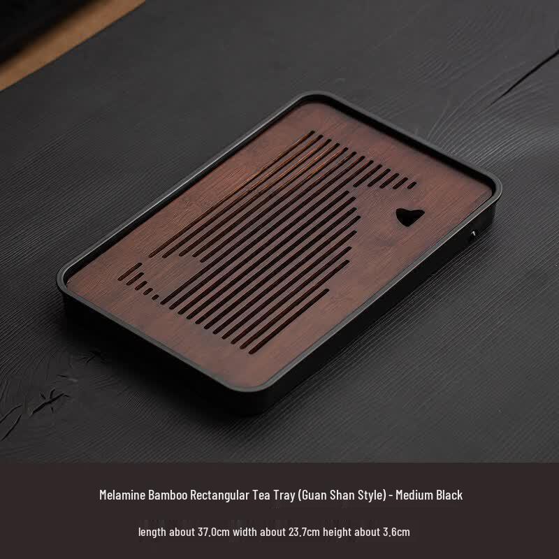 Bamboo Rectangular Drain Tea Tray