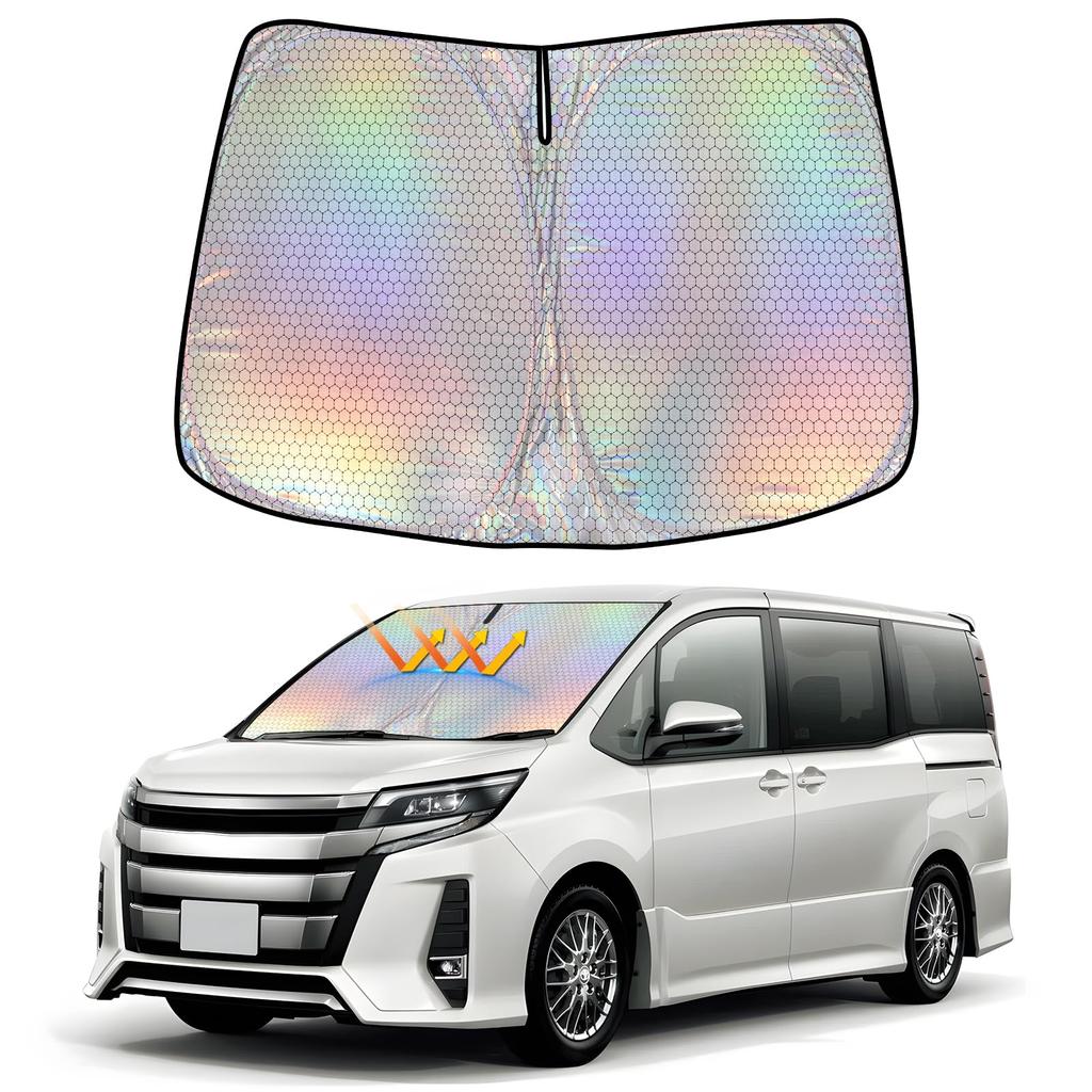 ZATOOTO Toyota Voxy Noah 80 Series Windshield Sunshade UV Protection No Suction Cups Required Blackout Insulation Shade Sunshade Heat Protection