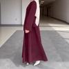2025 cross-border European and American autumn new cardigan temperament crew neck cardigan lace-up Japanese long-sleeved A-shaped skirt women