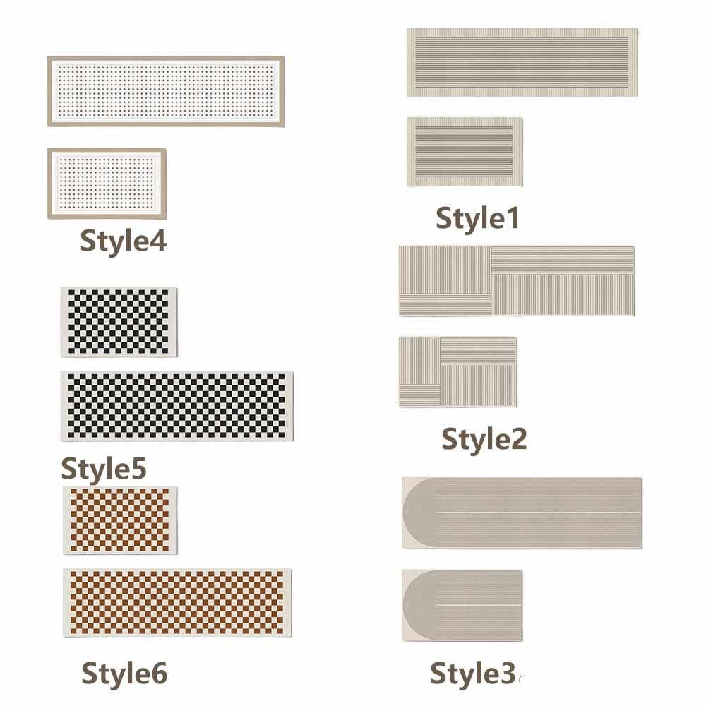 2Pcs/Set Durable Bathroom Mat Non-Slip Long Floor Mat Simple Stripes Bath Rug  Home Decoration