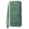 DIERFENG DF-03 For Samsung Galaxy A57 5G Case Lines Imprint Wallet Leather Phone Cover with Wrist Strap
