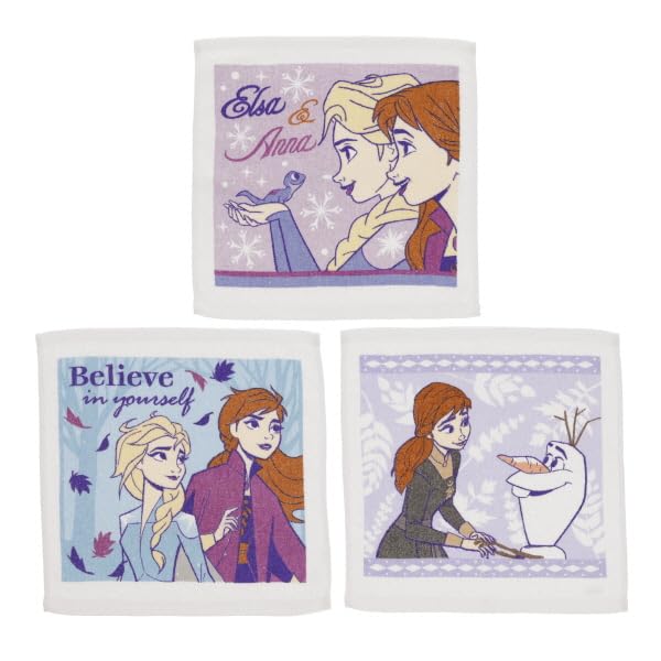 Marushin Hand Set Frozen Friendly Ice Hand Towel Set Perfect for and Elementary School Girls 2065042700 Towel/Handkerchief 3-Piece - - Preschool,