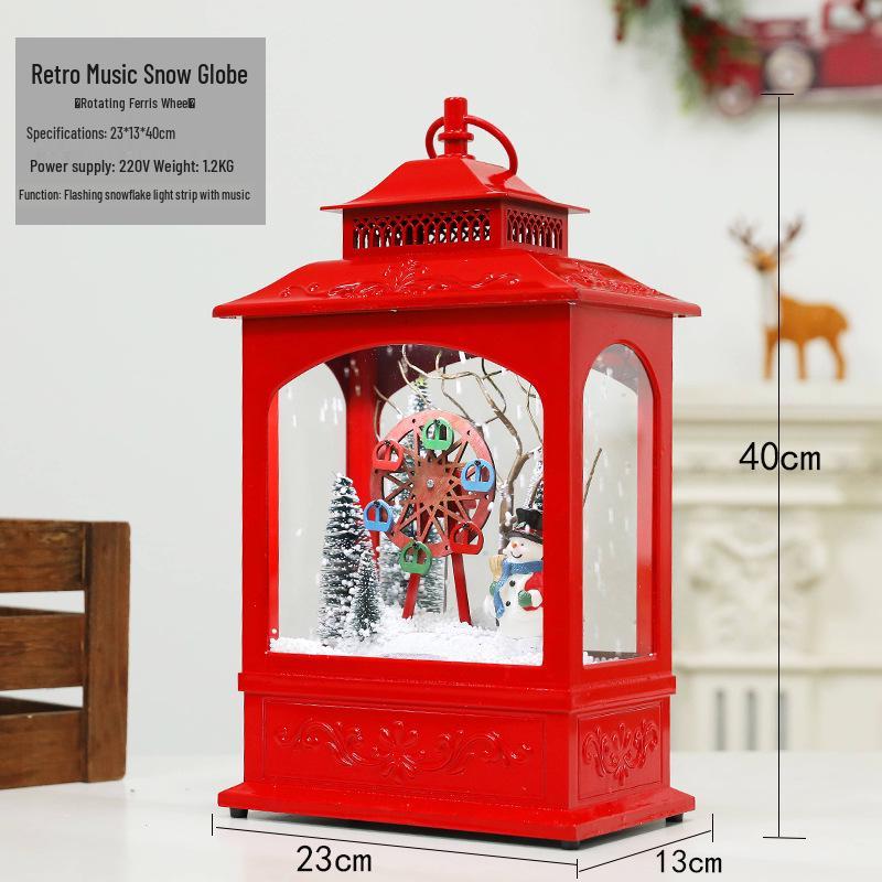 European Snowfall Music Lamp: Christmas Gift & Ornament for Living Room or Mall Display