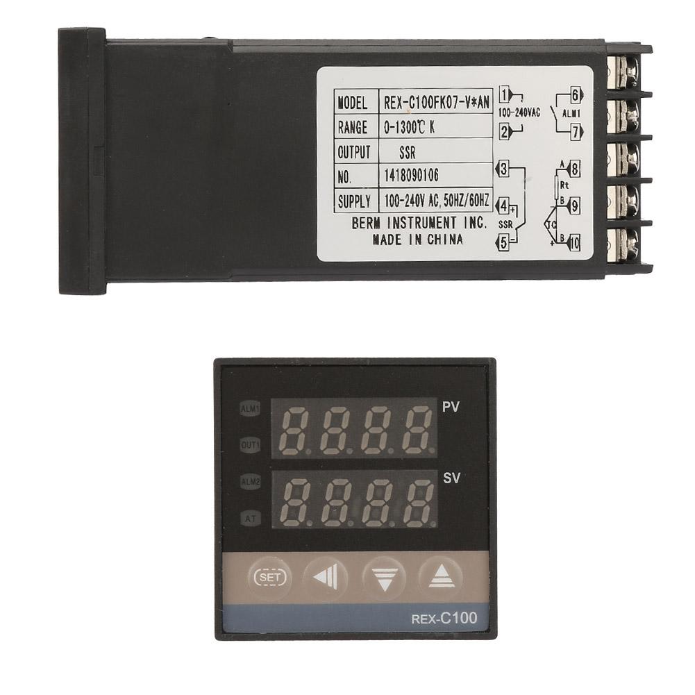 0 1300 Celsius  Alarm Digital LED PID Temperature Controller Kits AC 110V 240V