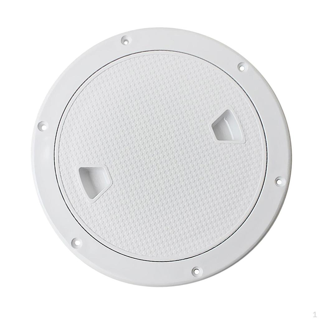 Bílý plastový kryt přístupového poklopu se šroubem na palubě pro Marine Boat RV - 8 palců