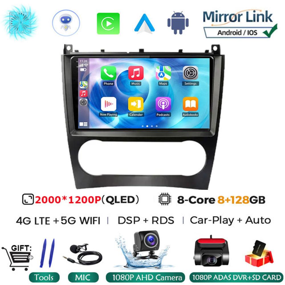 Android 14 For Mercedes Benz W203 W209 C180 C200 C220 C230 2005 - 2009 Car Radio Stereo Multimedia Navigation GPS Carplay AUTO
