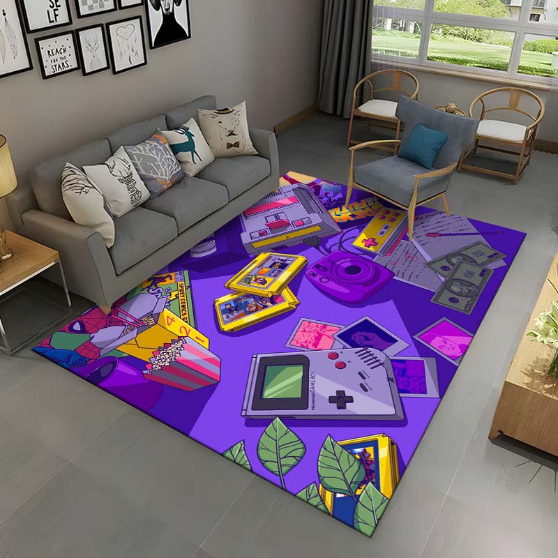 Retro Game Console Game Boy GBA Area Rug,Carpet Rug for Home Living Room Children Bedroom Sofa Doormat Decor,Non-slip Floor Mat
