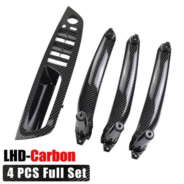 Armlehne aus Kohlefaser für BMW E70 E71 E72 X5 X6 2007–2014, Innentürgriff-Innenverkleidung im Auto, Pull-Trim-Abdeckung