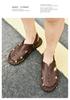Men's Cross-Strap Breathable Closed-Toe Summer Sandals for Outdoor and Beach