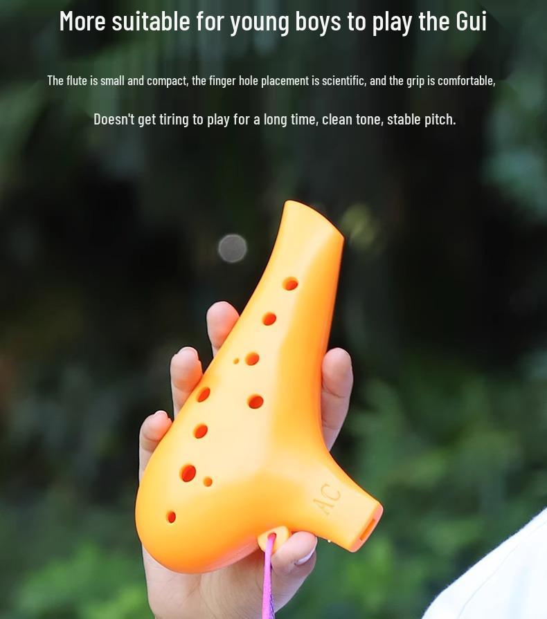 12-Hole Alto AC Ocarina: Stylish Beginner Instrument for Students