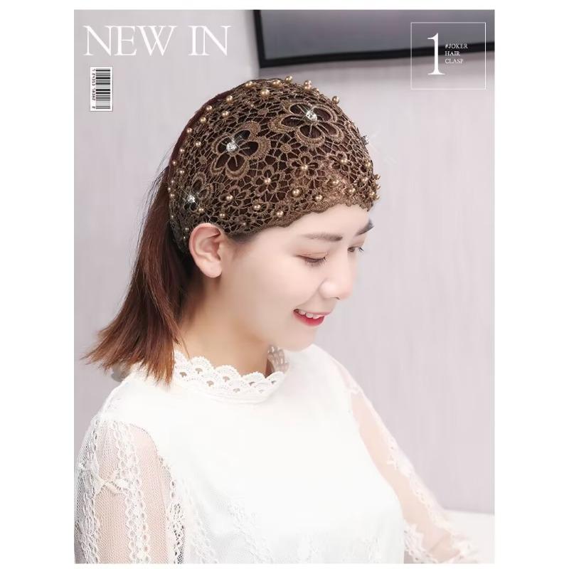 1PC Bead Rhinestone Headband Women Tie Hair Wide Edge White Hair Headband Daily Wear Korean Headband Headband Headgear Headgear