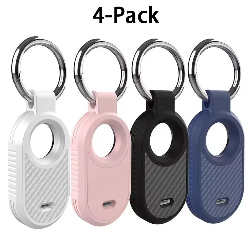 Neue Carbonfaser-Stil Hülle für Samsung Galaxy Smart Tag 2 Locator Anti-lost Rucksack Schlüsselanhänger TPU Silikon Schutz Rückabdeckung