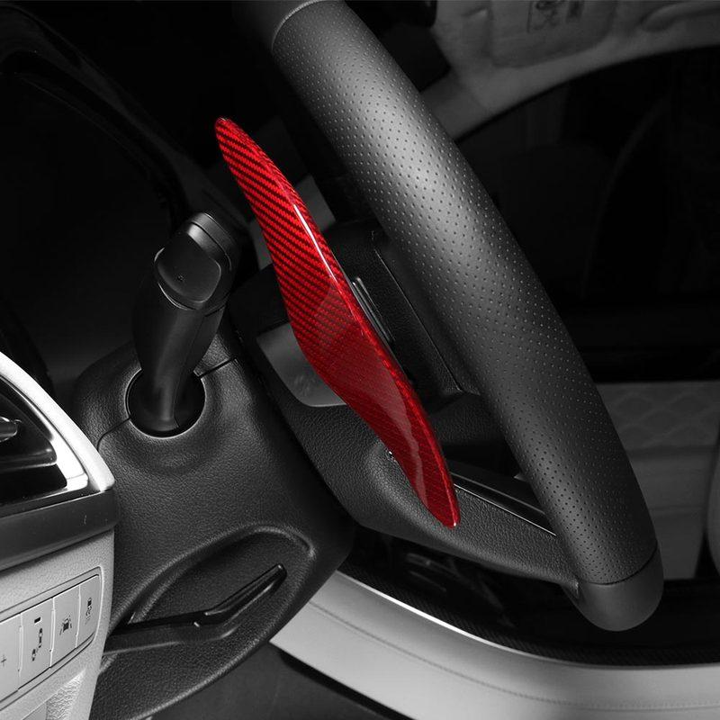 Car Interior Aluminum Alloy Carbon Fiber Steering Wheel Shift Paddle Extension Rod Decoration For Hyundai Palisade -