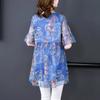 Big Size Short Sleeve Tops Women Summer Floral Loose Comfortable T-Shirt Casual Stretch V-Neck Tops