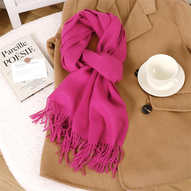 New 69 Color Winter Scarf for Women Long Warm Cashmere Scarves Hijab Solid Lady Shawl Wrap Female Pashmina Bandana Poncho Stoles