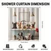 Funny Dogs Shower Curtain - Cute Doggy Design, Polyester Fabric, Ideal Bathroom Accessory, Perfect Gift for Dog Lovers
