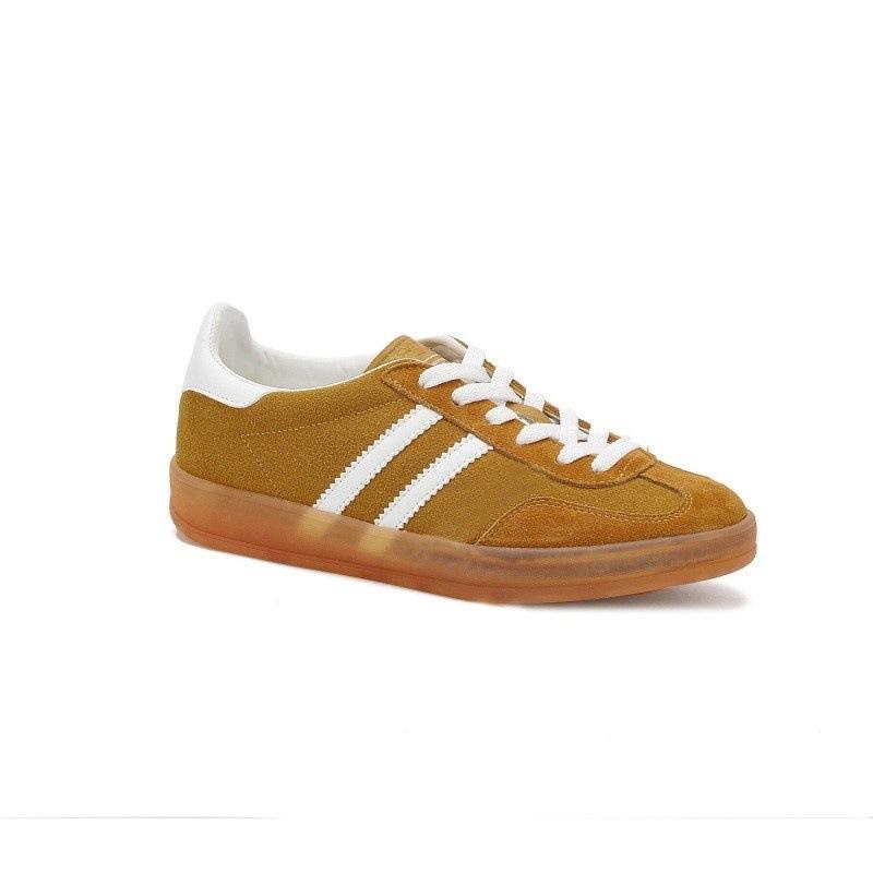 Leather retro color matching German training shoes women's 2025 new Korean version lace-up flat-bottomed casual sports board shoes Forrest Gump shoe