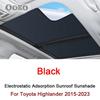 Car Electrostatic Adsorption Sunroof Sunshade Cover For Toyota Highlander 2015-2024 Heat Insulation Skylight Sticker Accessory