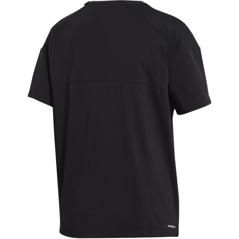Adidas Aeroready Womens Running Series Training Moisture-Wicking Crew Neck Short Sleeve T-Shirt Women Tops Black GD4542