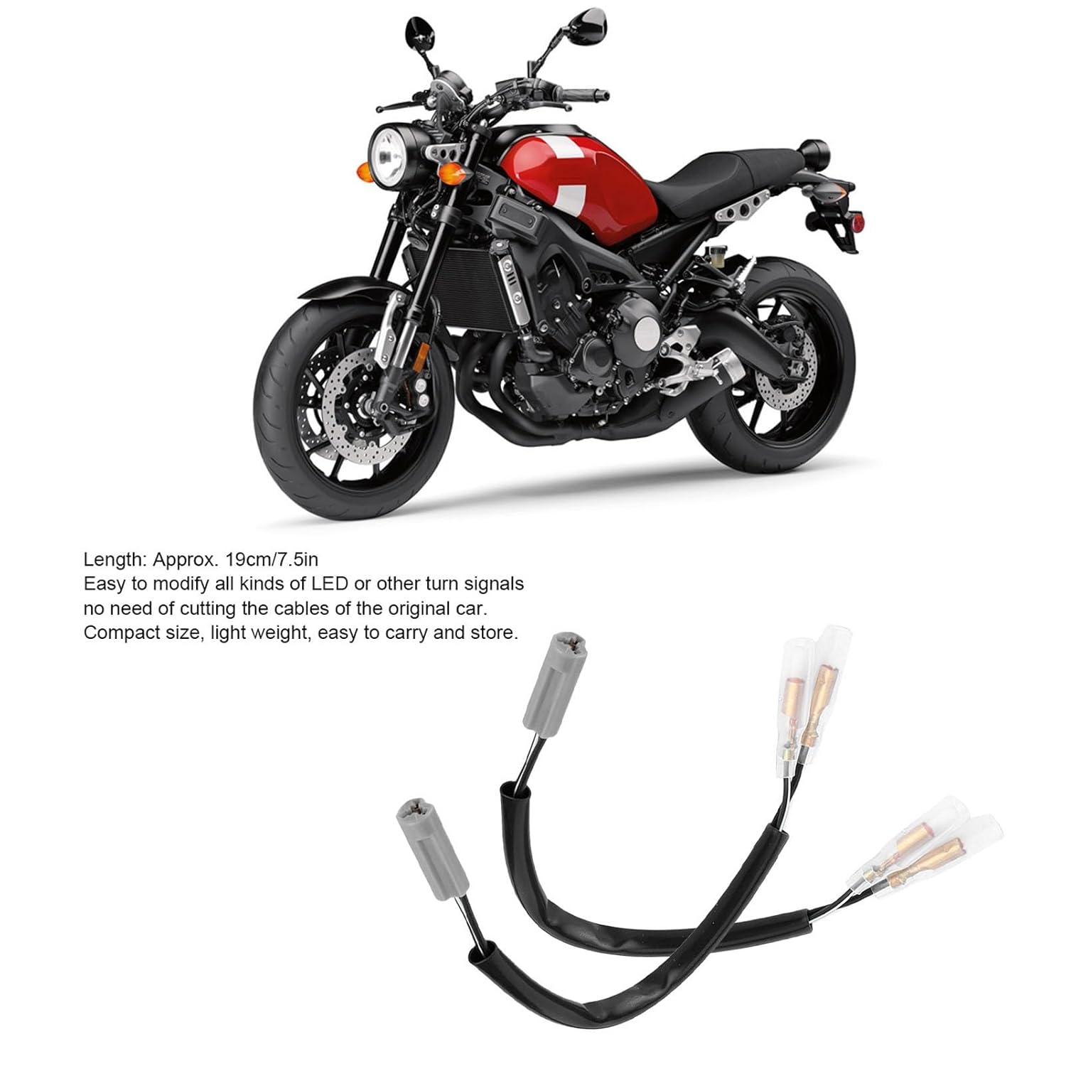 

Akozon Turn Wiring Adapter, 7.5in Motorcycle Turn Wiring Plug Turn Wire Adapter for YZF‑R6 YZF‑R1 FZ6R FZ10