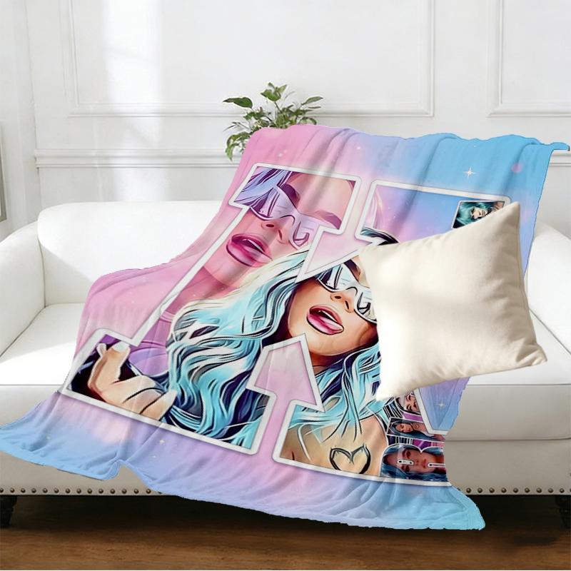 Karol G Print Blanket - Soft & Comfortable, for Bedroom, Travel, Sofa, Home Decoration - Birthday Christmas Gift for Friend