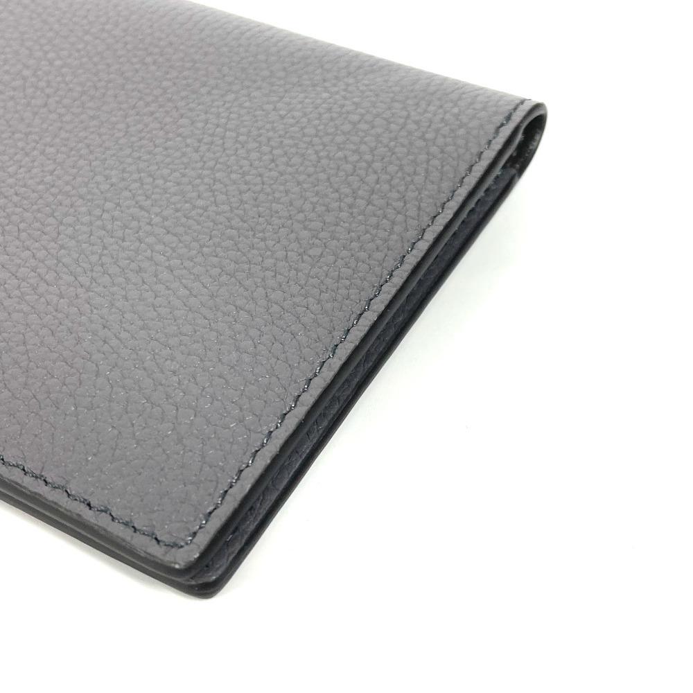 FENDI logo Cover Stationery passport case Leather gray