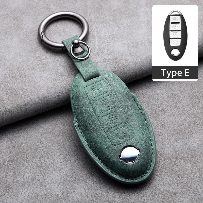 

Leather Car Remote Key Case Cover Shell for Nissan Qashqai Juke J10 J11 X-Trail T32 T31 Kicks Tiida Pathfinder Note for Infiniti