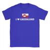 Greenland Flag  TShirts Men  Funny Pure Cotton Tee Shirt Crew Neck Short Sleeve T Shirts Gift Idea Clothes