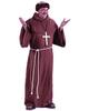 Medieval Monk Robe Adult Cosplay Costume for Halloween Standard One Size Size