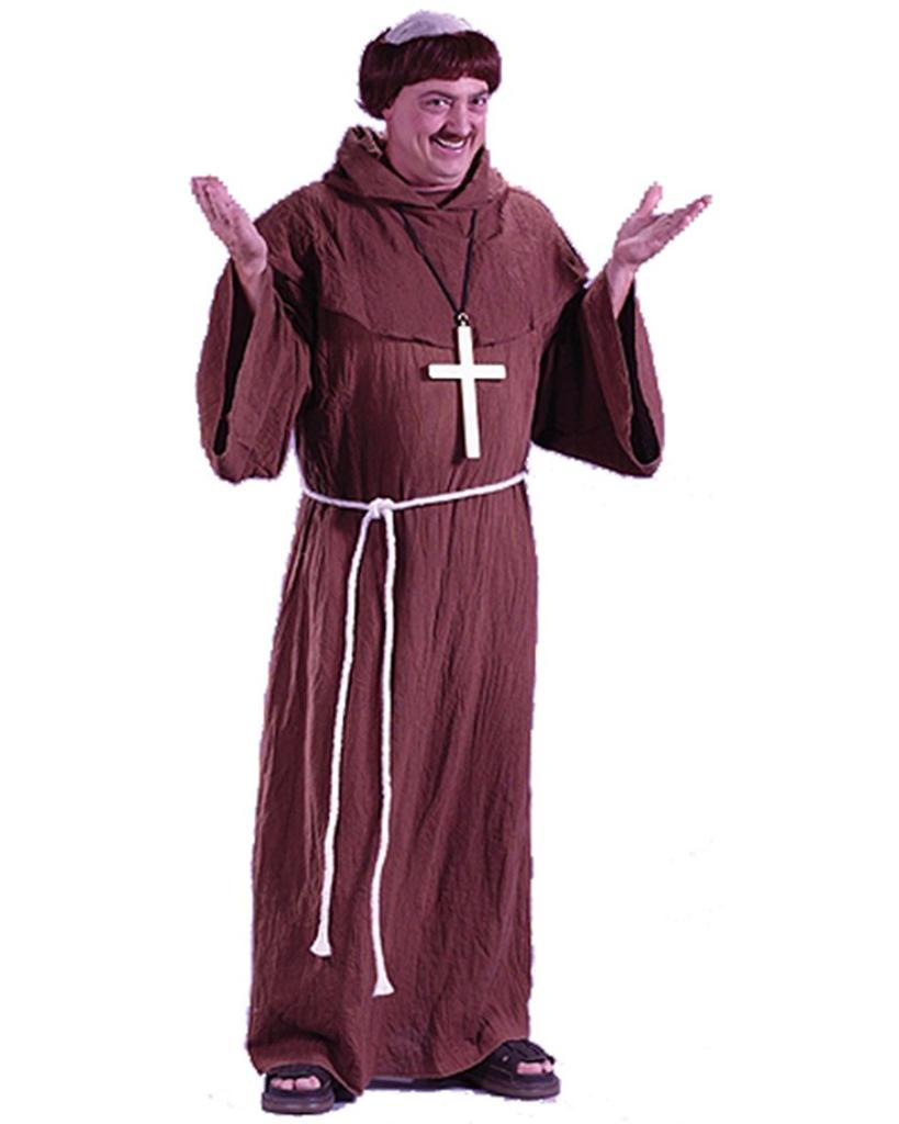 Medieval Monk Robe Adult Cosplay Costume for Halloween Standard One Size Size