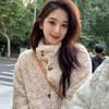 Lamb wool imitation fur coat women's new autumn and winter thickened loose daughter style fashion long stand-up collar plush coat