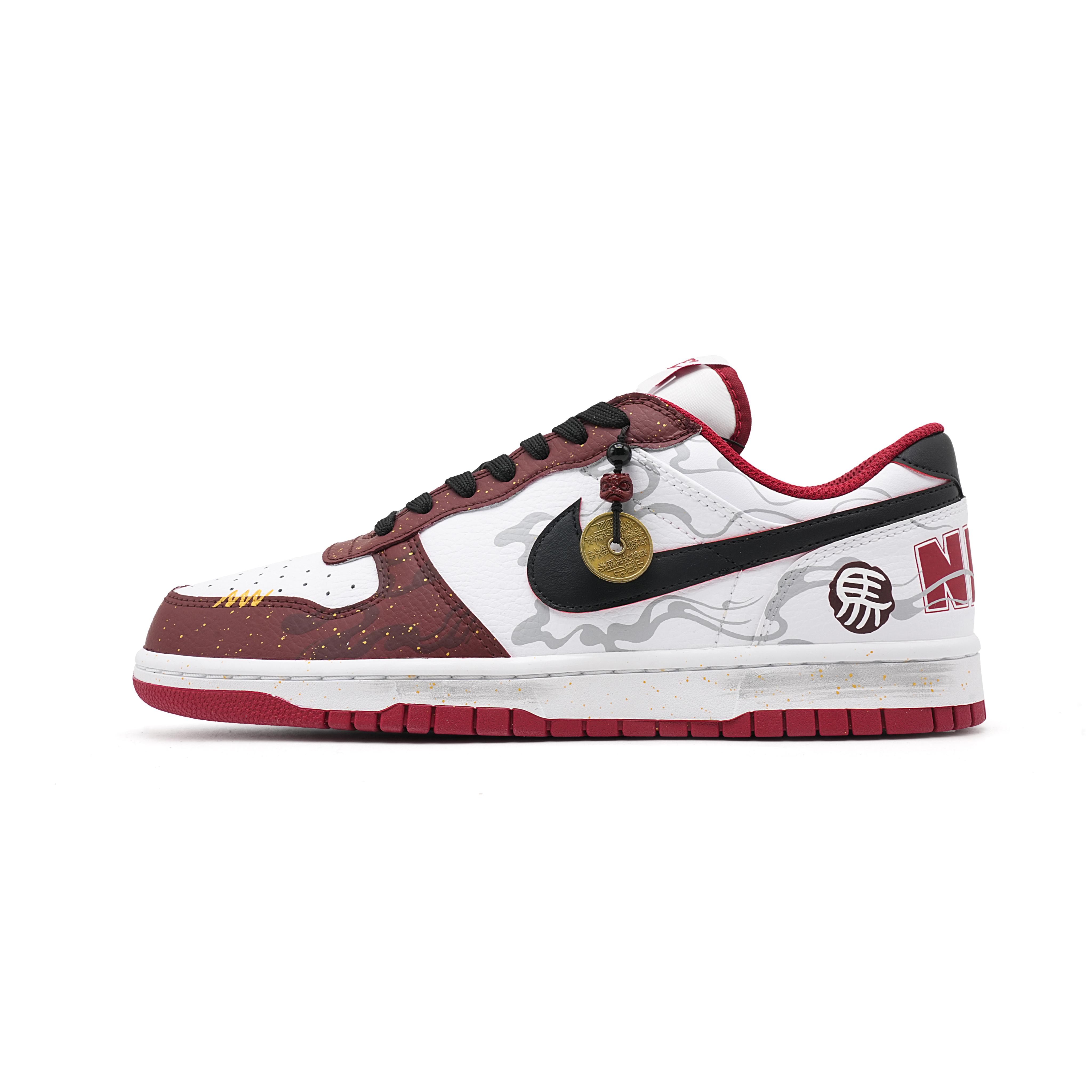 

Nike Big Red Hare Abrasion Resistant Breathable Low top Skateboard Shoes Men s Black Red 355152-150(Team1576-) 41