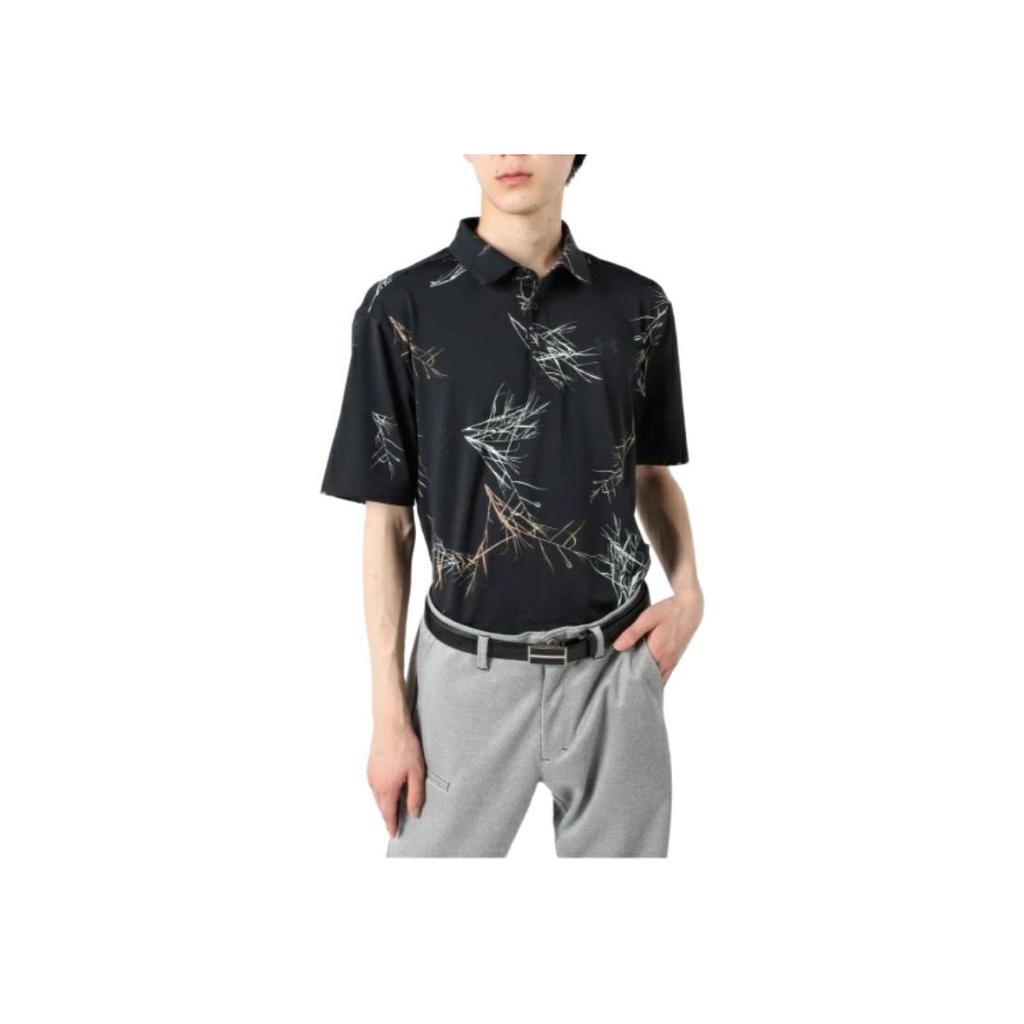 Under Armour Color Block Brand Logo Print Golf Sports Short Sleeve Polo Shirt Men Polo Shirts Black 1327037-052