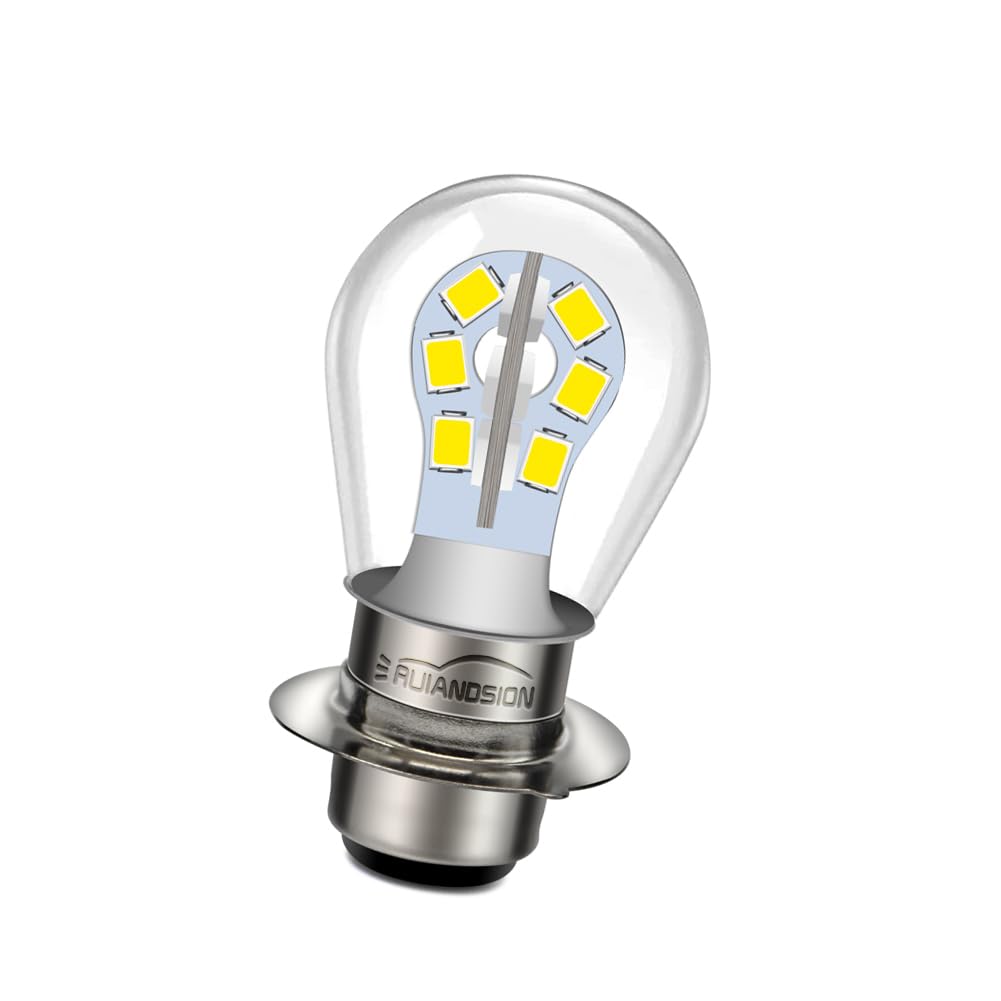 

Ruiandsion H6M P15D LED Motorcycle Light Bulb, White AC/DC 6V 2835 28SMD P15D-25-1 High/Low H6M белый