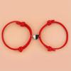 2Pcs/Set Couple Bracelets Adjustable Hand Rope Magnetic Buckle Bracelet Fashion Elegant Gifts For Lovers