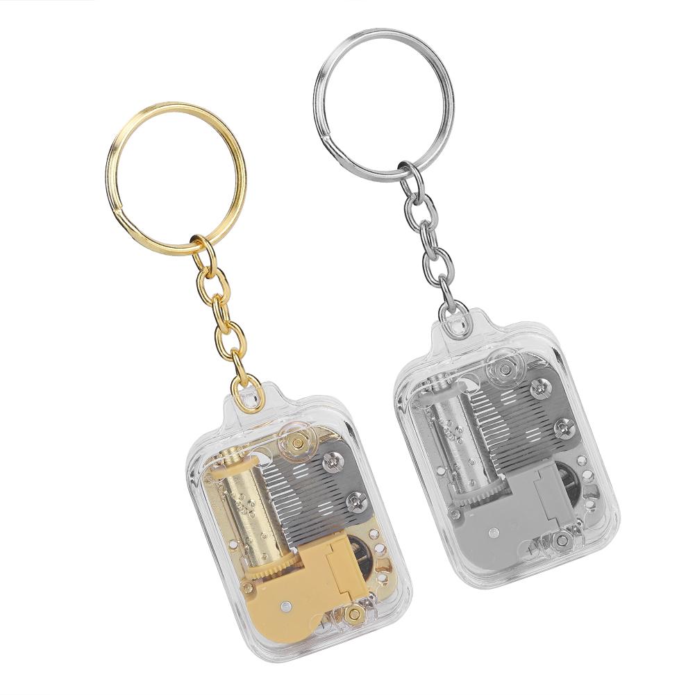 2pcs Mini Music Box Key Chain Exquisite Pendant Key Chain Home Decoration Gift