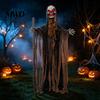 Motion Sensor Haunted Props Halloween Scary Animatronics Witch Decoration, Sound Activated Standing with Creepy Secret Room Accessories Voice, Horror