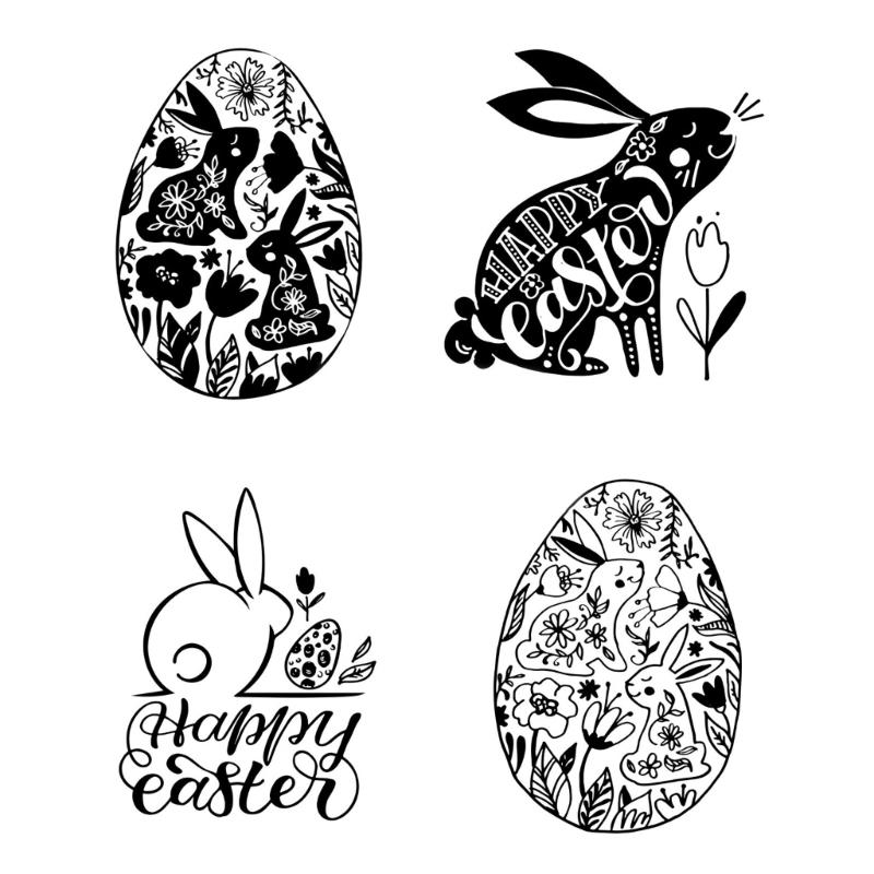 

Easter Rabbit Clear Silicone Stamp for DIY Invitation Card Scrapbooking Paper Craft Rubber Stamp Handmade Journaling 1