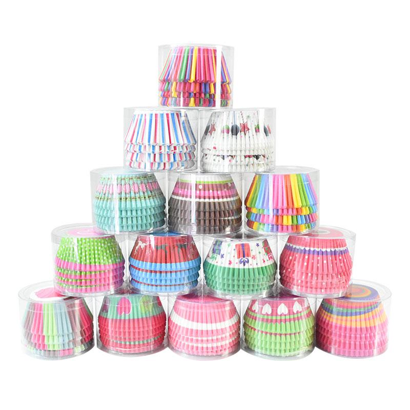 100Pcs Muffin Cupcake Paper Cups Cupcake Liner Baking Muffin Box Cup Case Party Tray Cake Decorating Tools Birthday Party Decor