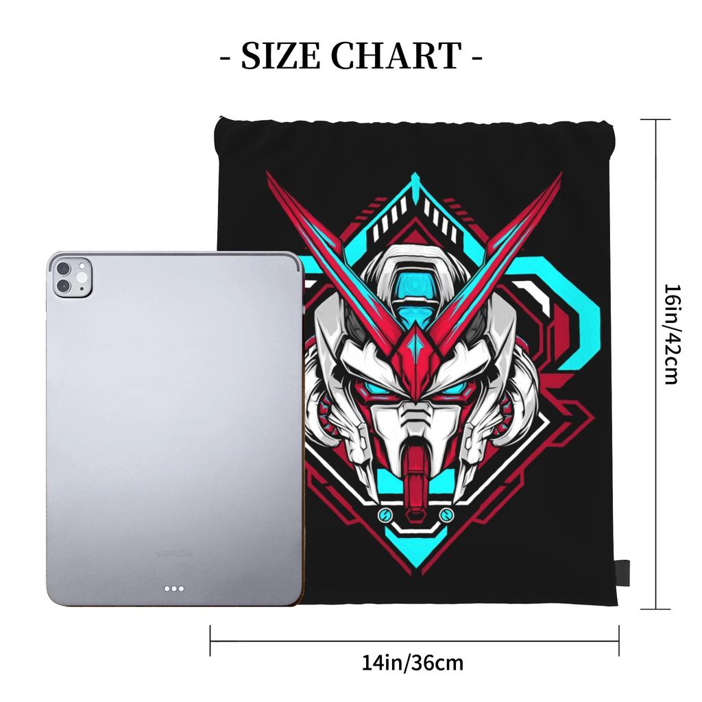 Custom Gundams Drawstring Backpack Bags Men Women Lightweight Anime Gym Sports Sackpack Sacks for Traveling
