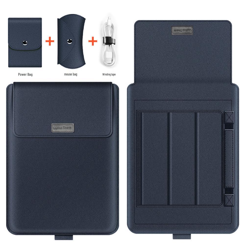 13-Inch PU Leather Laptop Stand and Protective Case with Heat Dissipation